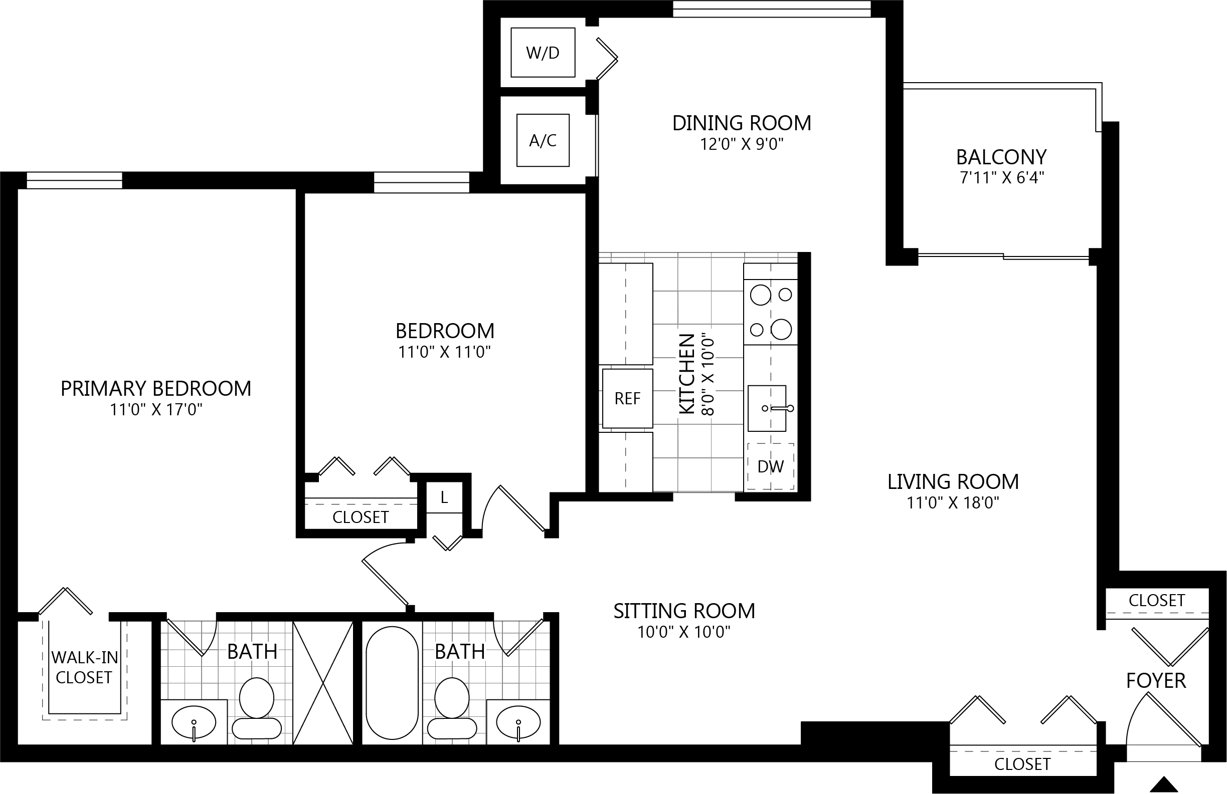 2 bed/ 2 Bath-B8