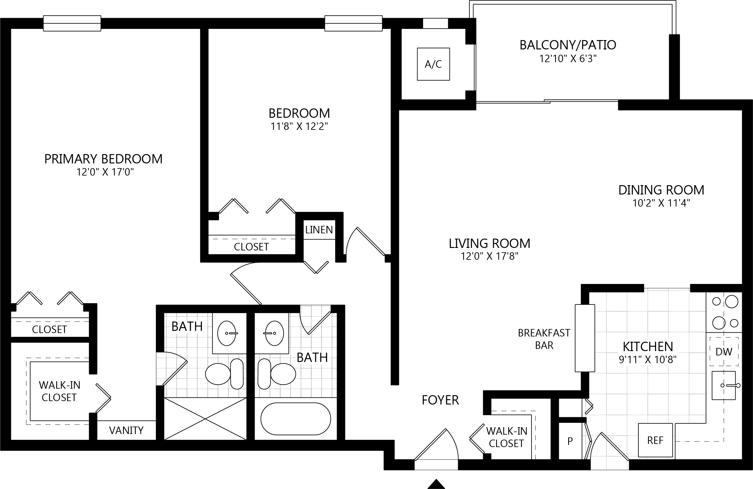 2 bed/ 2 Bath-B6