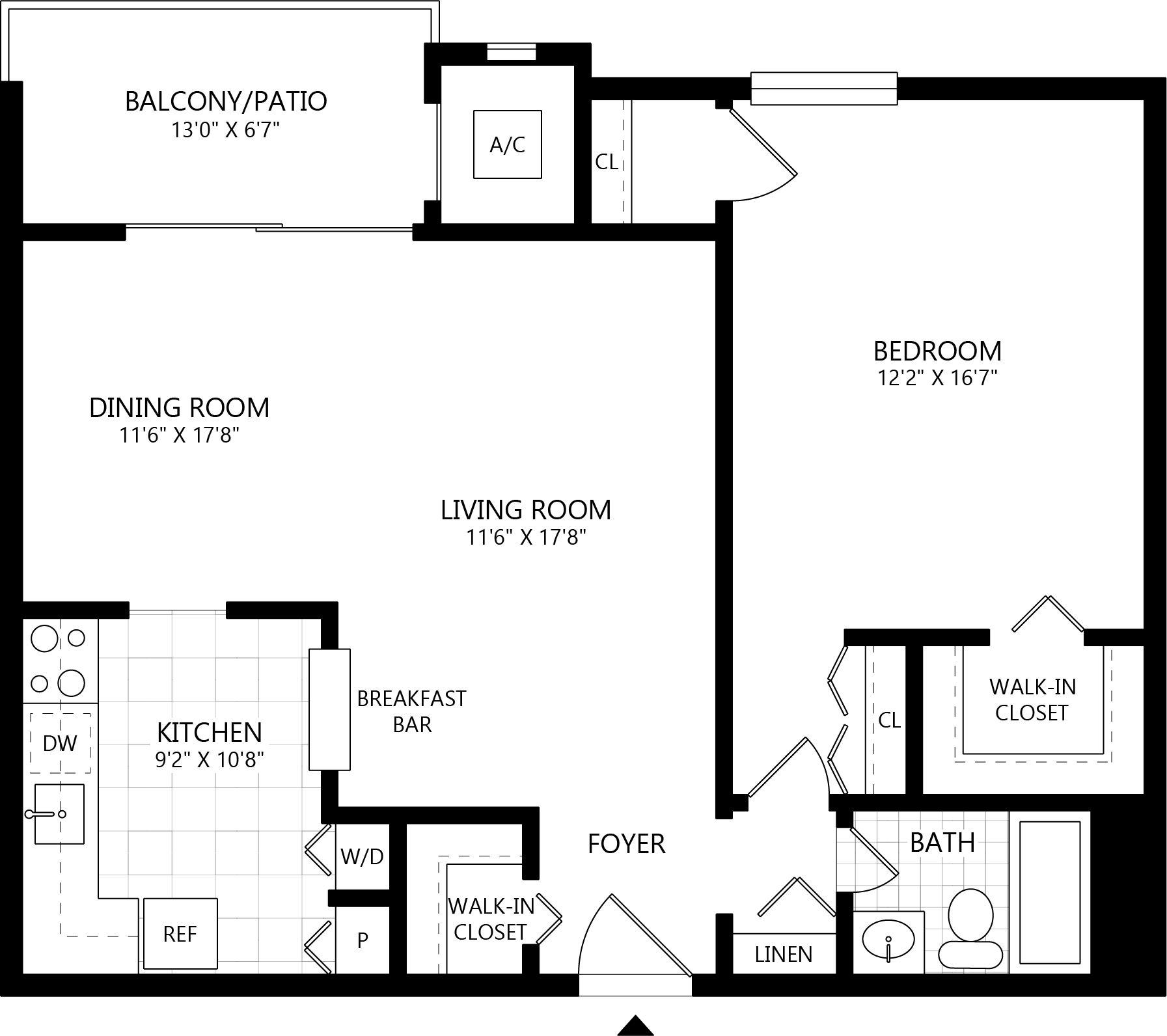 1 Bed/1 Bath-A3