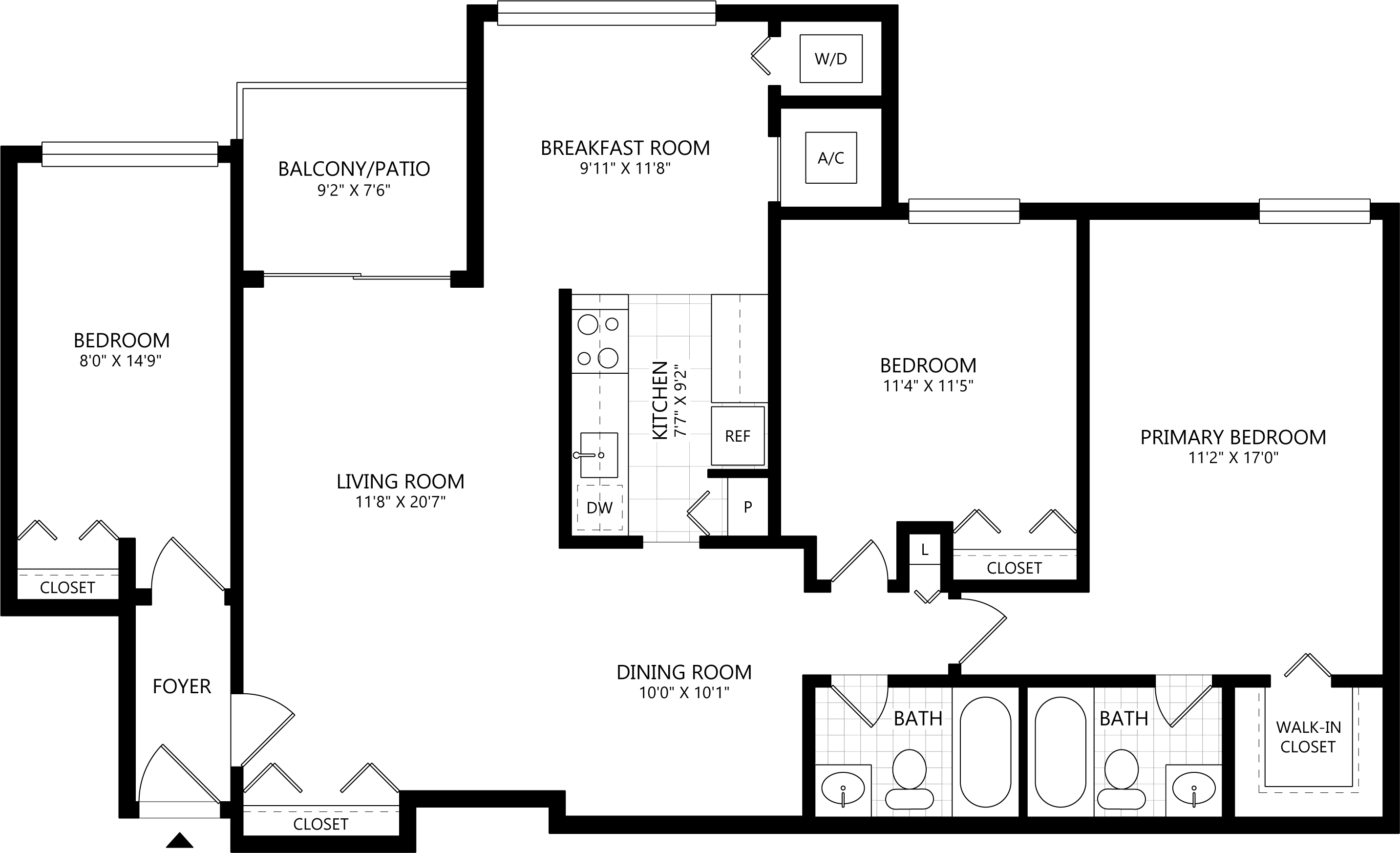 3 bed/ 2 Bath-B2D