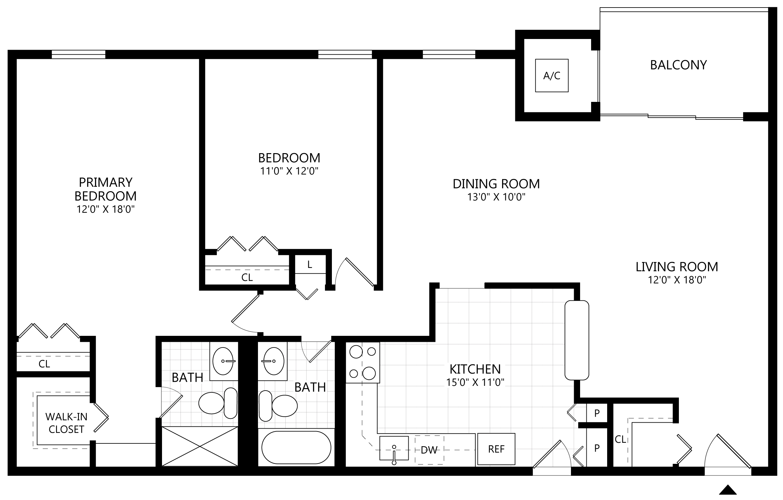2 bed/ 2 Bath-B7