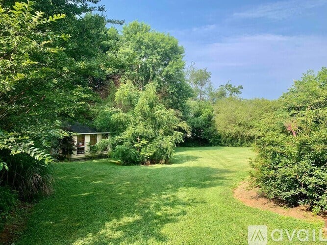 A house is surrounded by greenery in a sunny day.