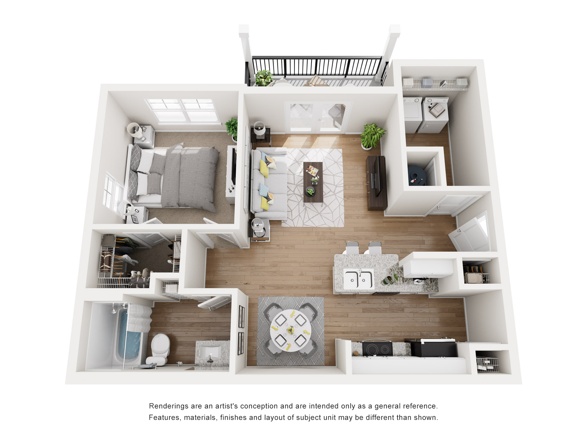 The A2 One-Bedroom, One-Bath Apartment