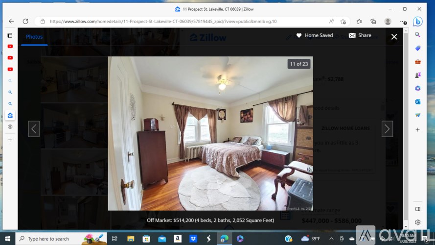 A bedroom with a bed, dresser, and window with curtains.