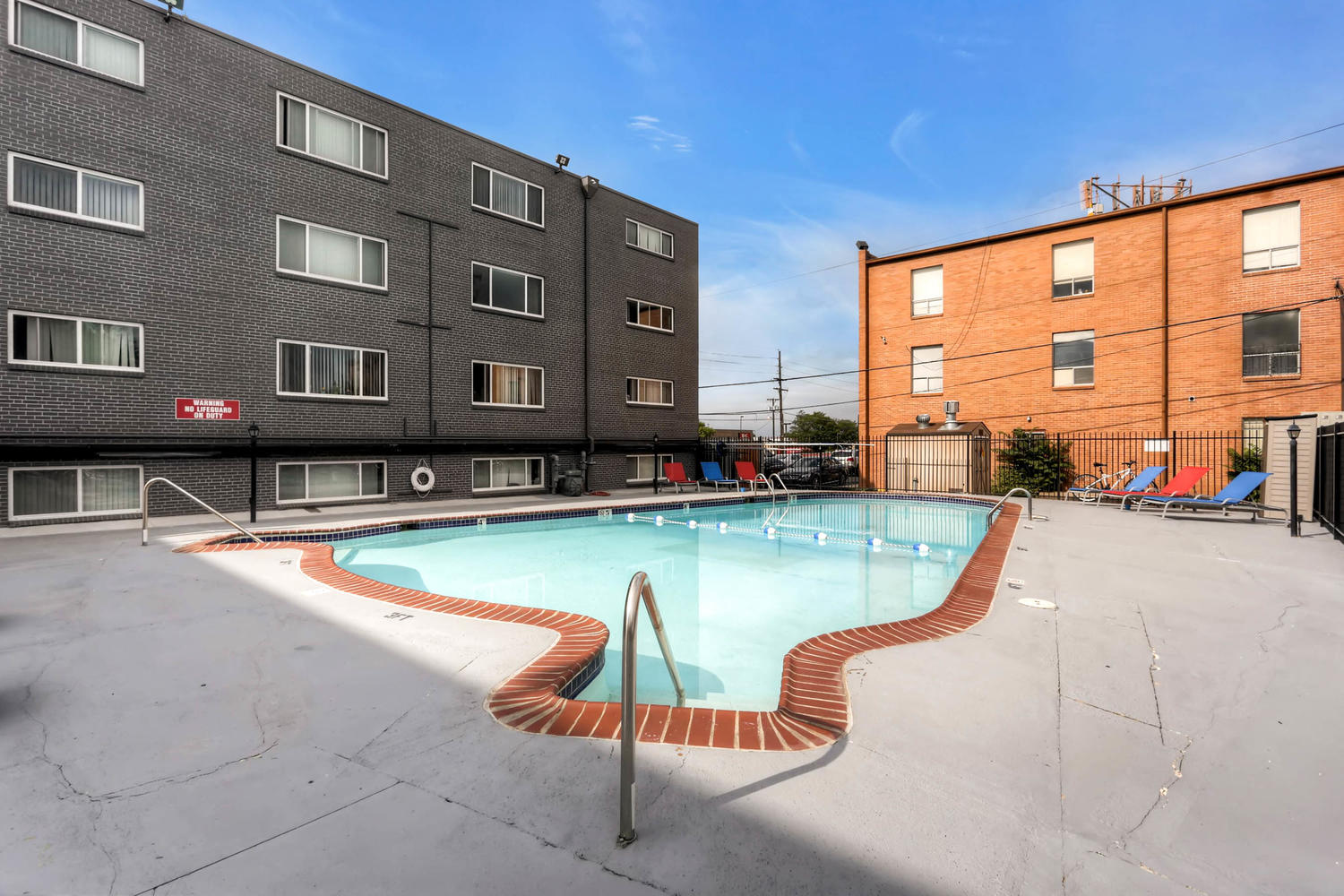 Peak 54 Apartments Swimming Pool Area in Denver, Colorado