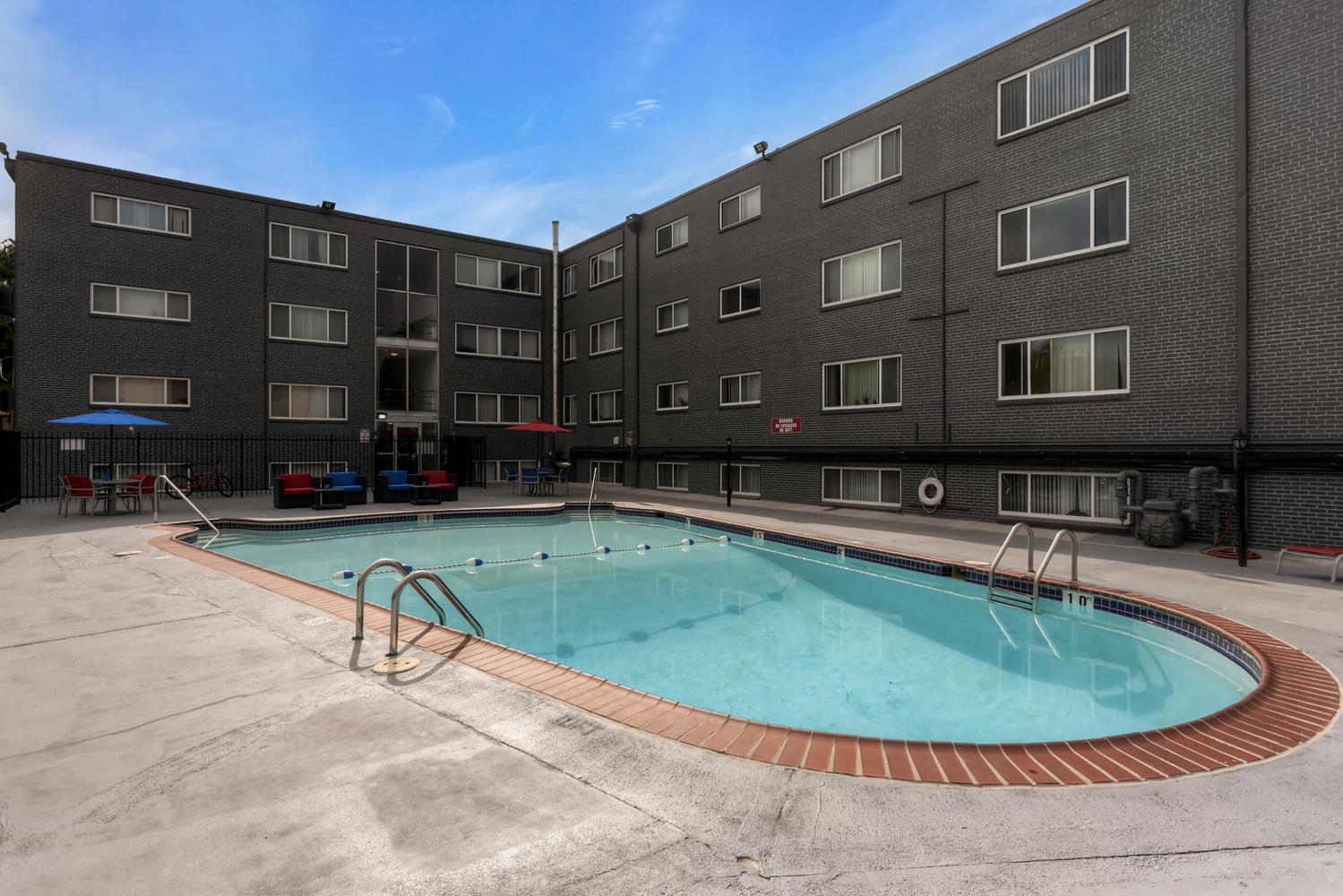 Peak 54 Apartments Swimming Pool Area in Denver, Colorado