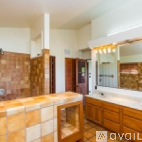 A bathroom with a tiled shower and a bathtub.