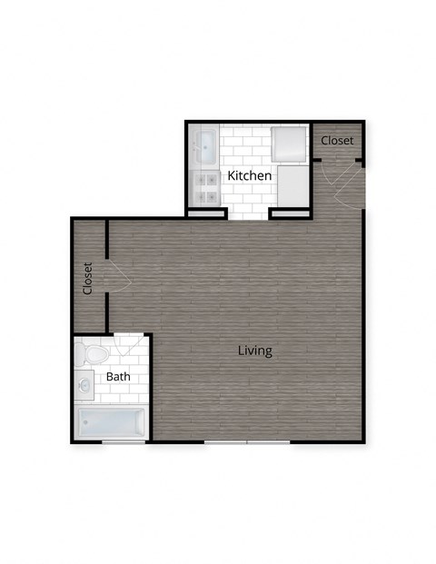 Studio Floor Plan at 2231 Ontario, Washington, 20009