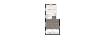 One Bedroom Floor Plan at 2231 Ontario, Washington, DC
