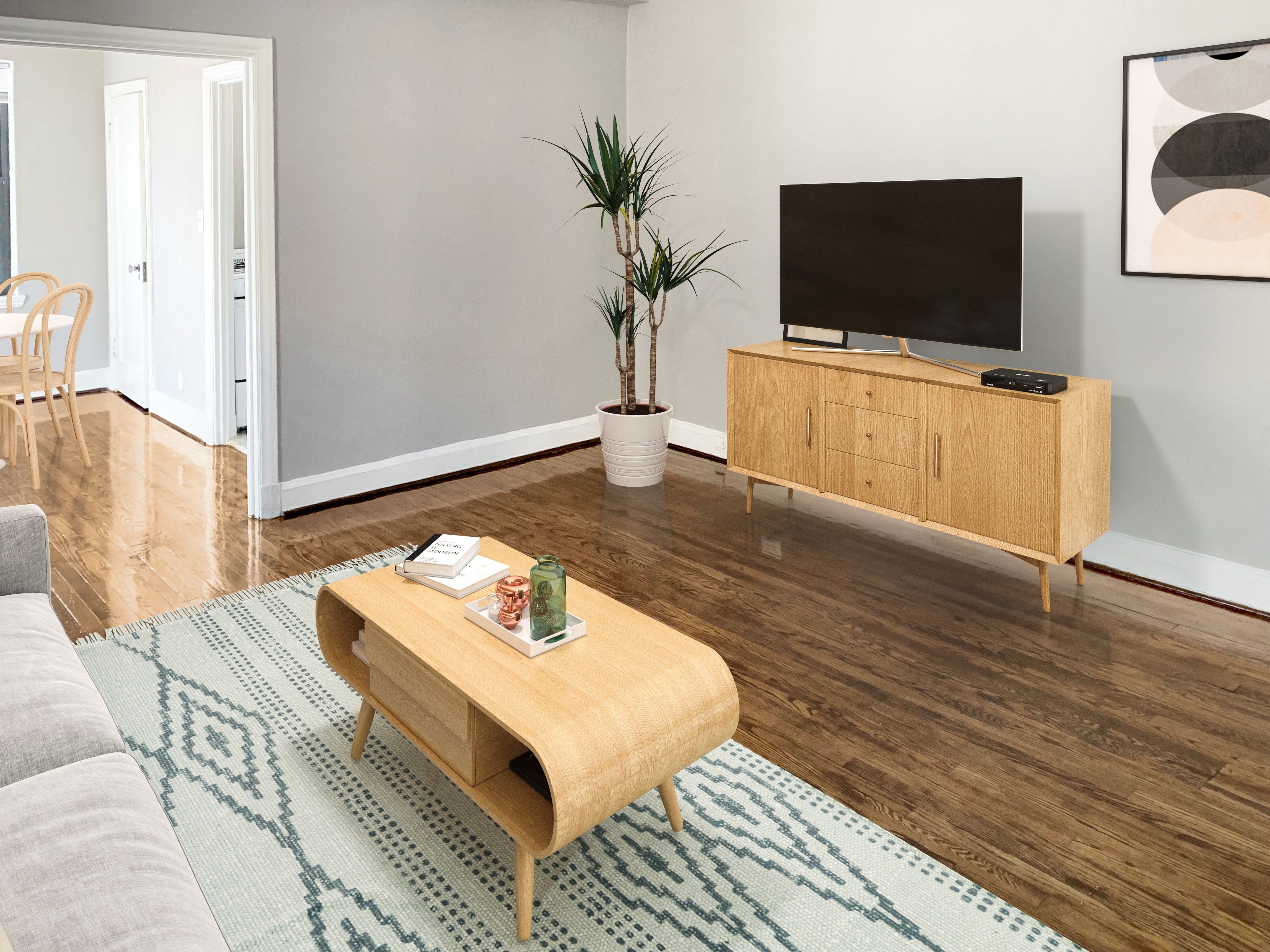 Living Room With TV at Chalfonte, Washington, 20009