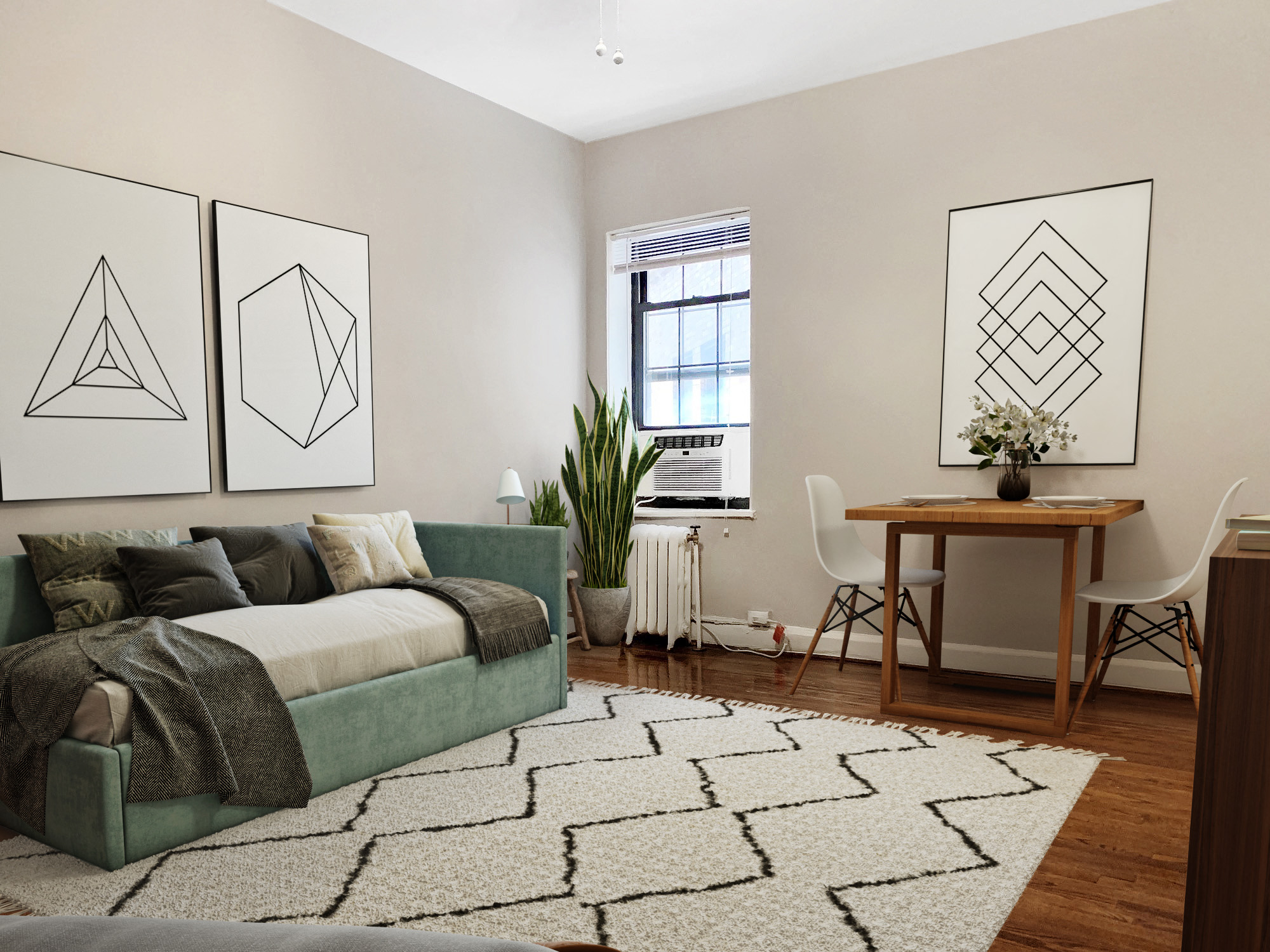 Studio (virtually staged) at Chalfonte, Washington