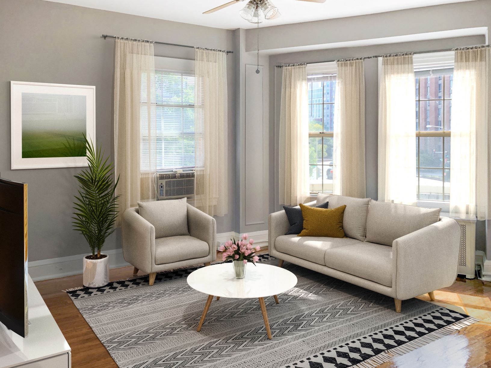 Modern Living Room at Belvedere, Washington