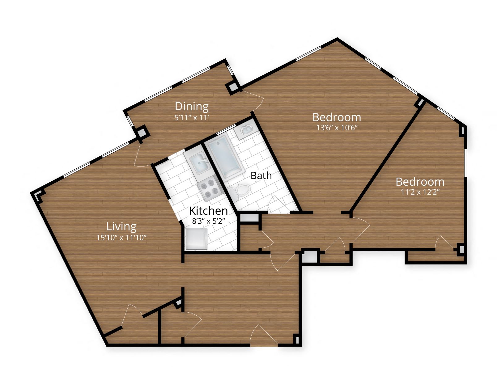 Two Bedroom Apartment Washington DC Thomas Circle Logan Circle