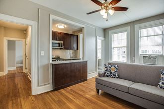 One-bedroom living (staged) at Belvedere, Washington, DC - Photo Gallery 4