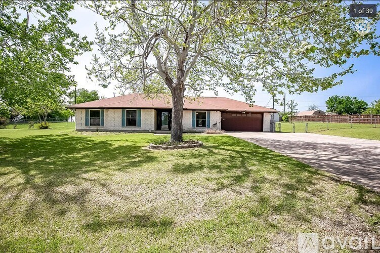 A house with a tree in front of it.