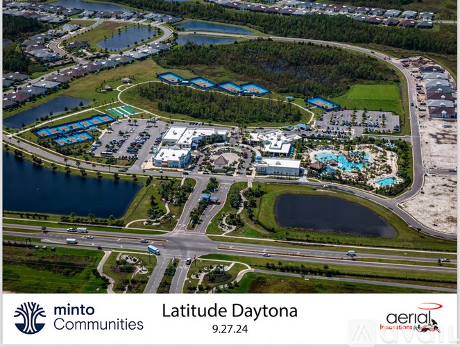 An aerial view of Latitude Daytona with a timestamp of 9.27.24.