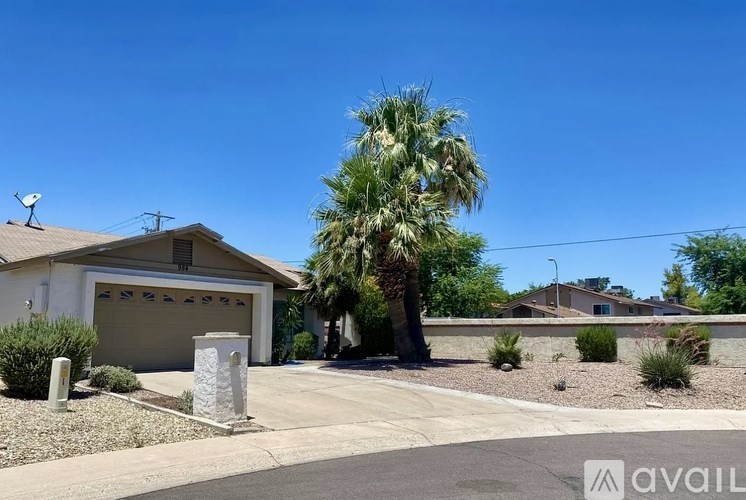 A house with a palm tree in front of it.
