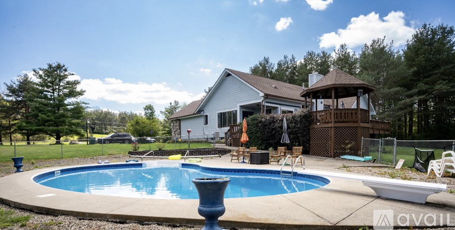 A house with a pool in the backyard.