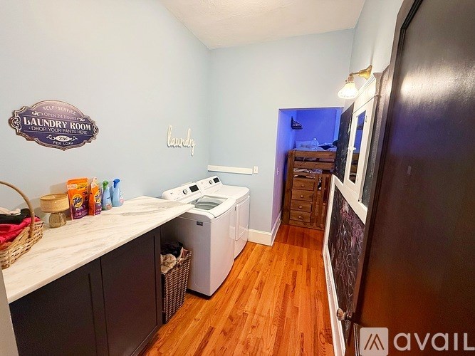 Laundry room with a washer and dryer.