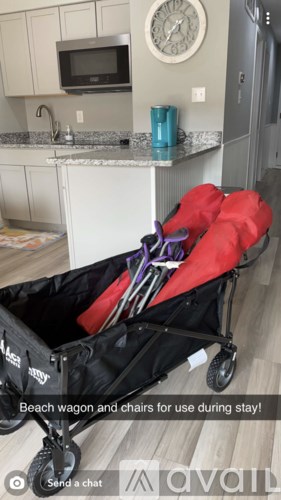 A beach wagon and chairs are available for use during stay.
