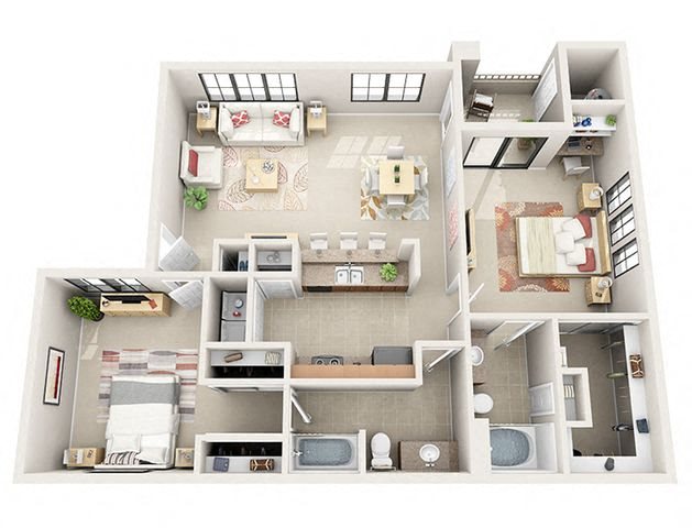 Centennial at 5th Apartments | 1, 2, & 3-Bedrooms Floorplans Available