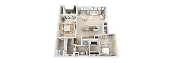 The Manchester Two Bedroom Two Bathroom Apartment