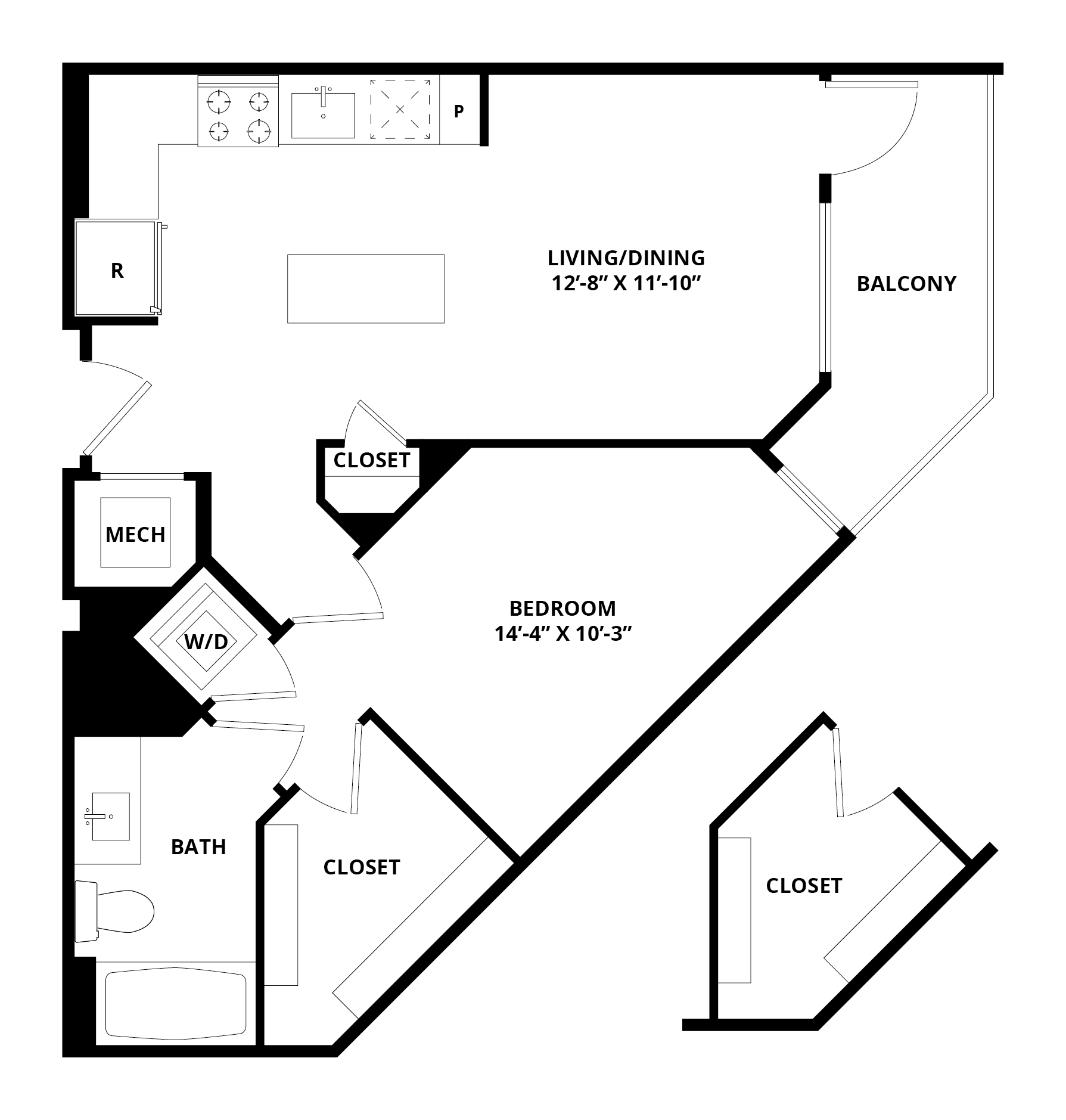 1 Bed/1 Bath-Kensington