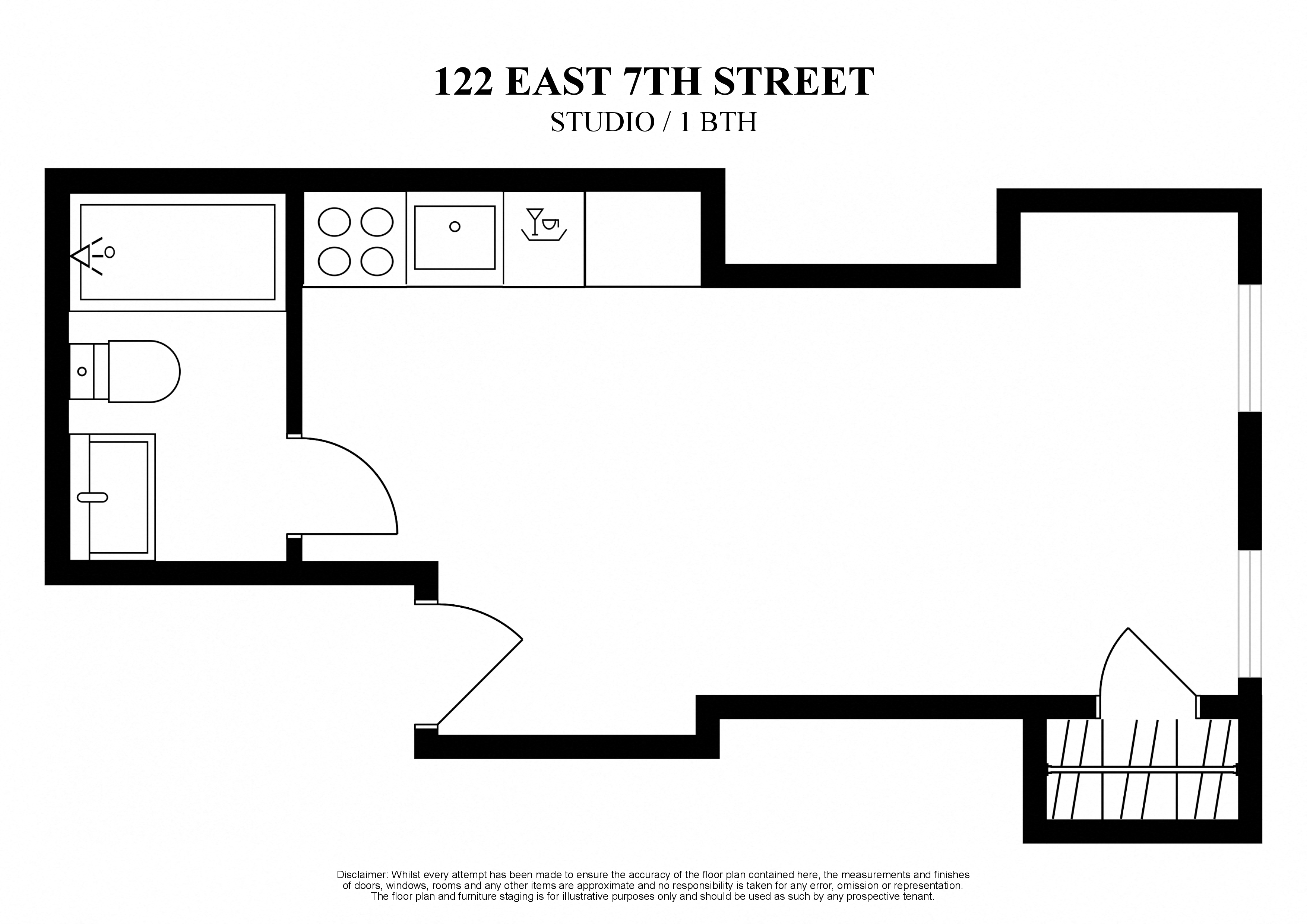 122 EAST 7TH STREET - STUDIO - 1 BTH - (1221-5)