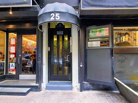 the front door of a restaurant