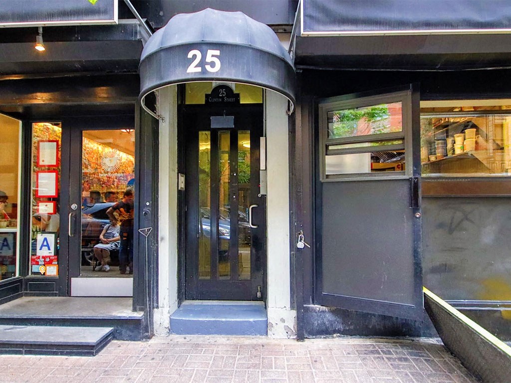 the front door of a restaurant
