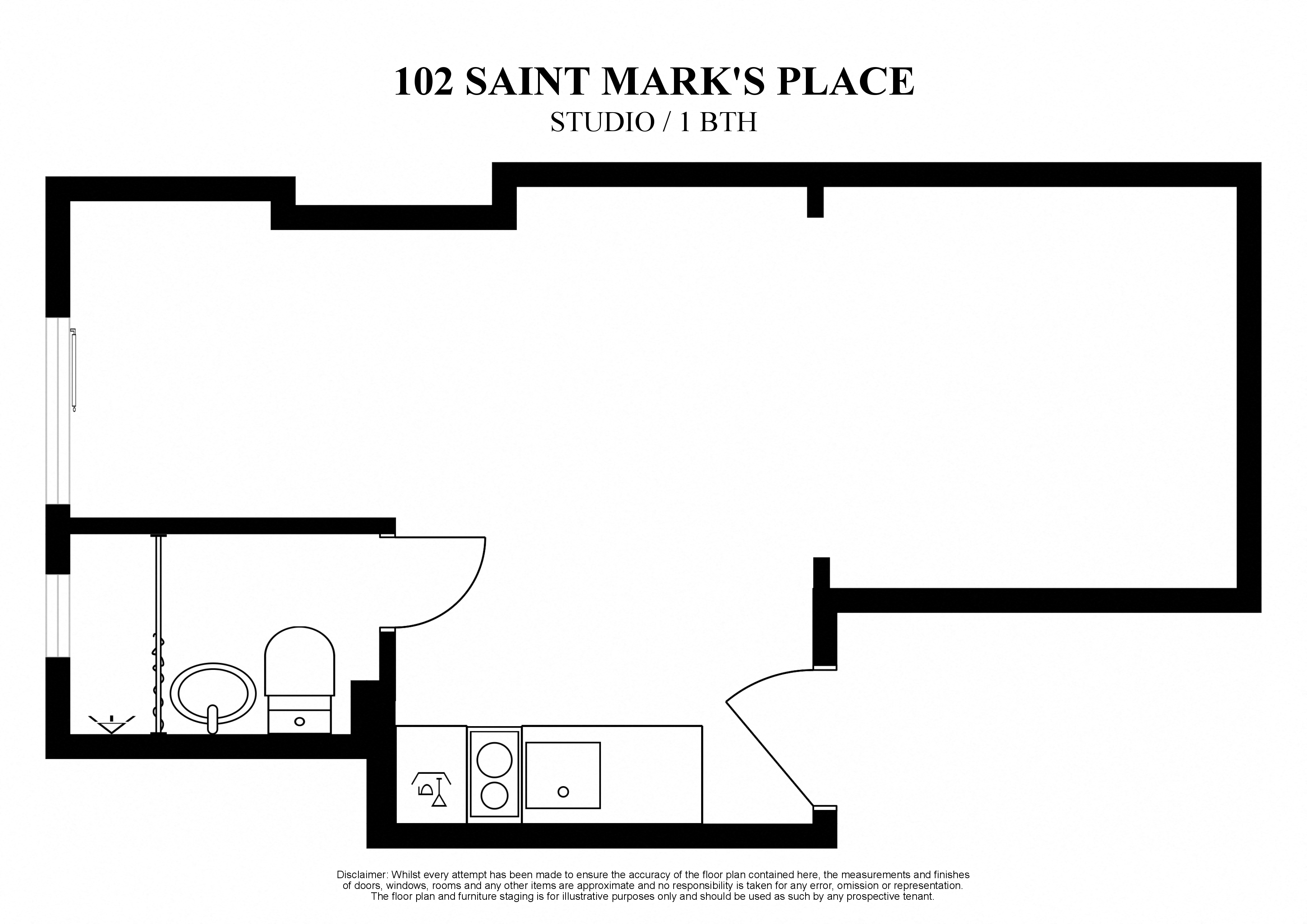 102 SAINT MARKS PLACE - STUDIO - 1 BTH - (1021-5)