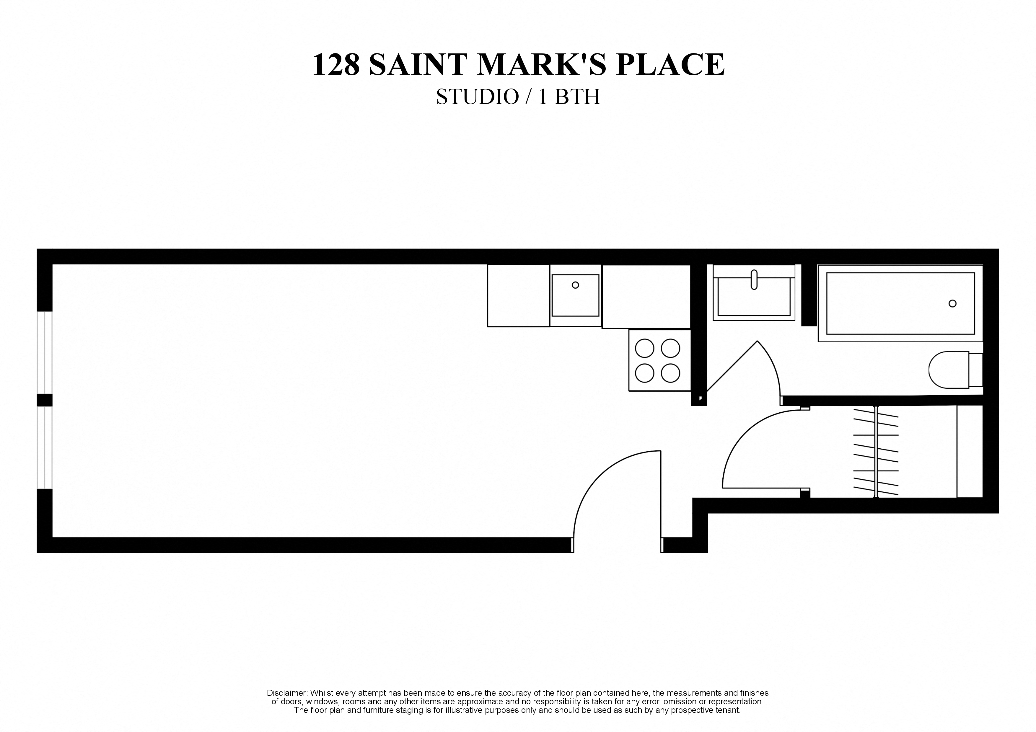 128 SAINT MARKS PLACE - STUDIO - 1 BTH - (1281-5)
