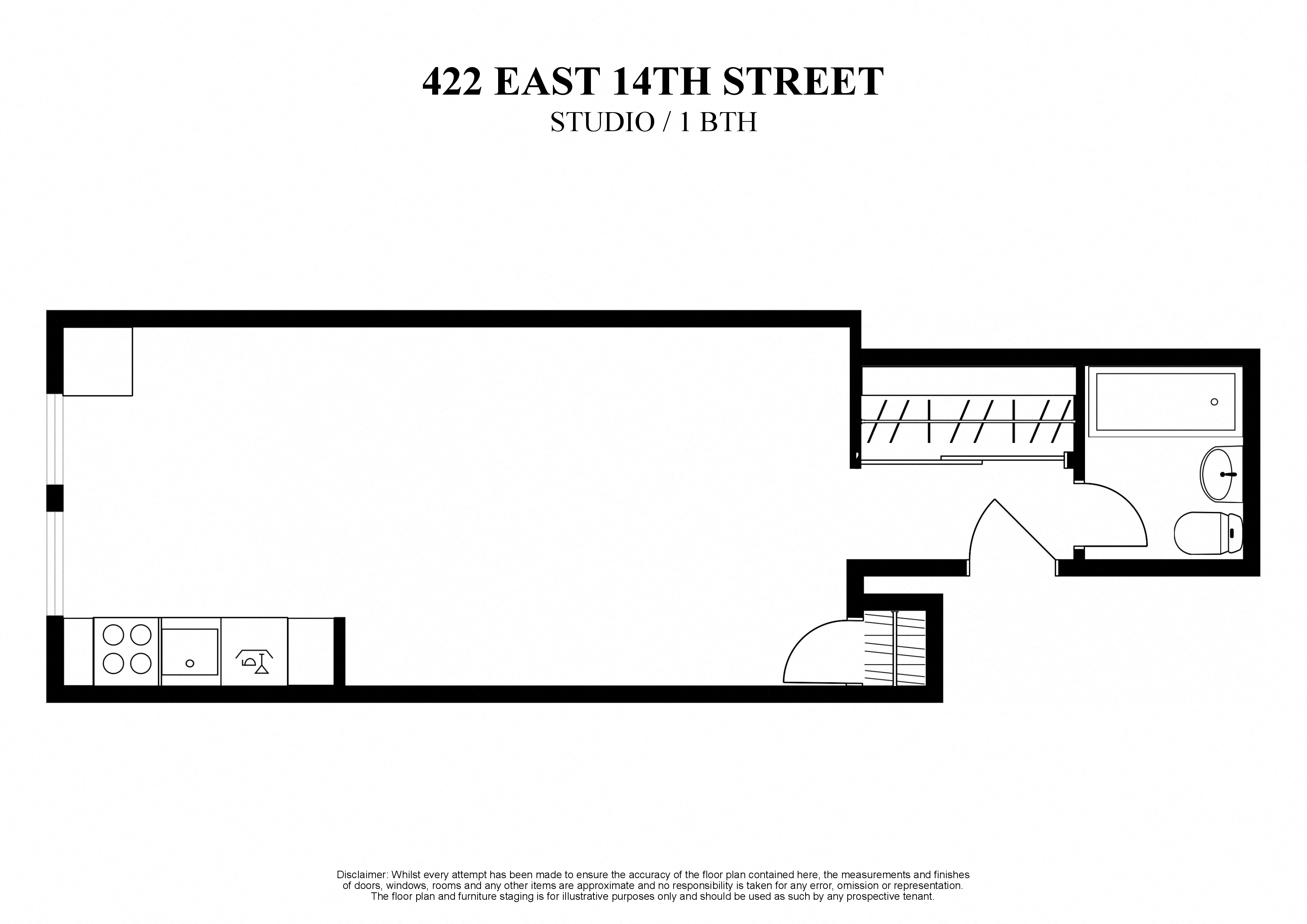 422 EAST 14TH STREET - STUDIO -1 BTH - (4221-5)