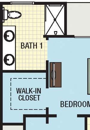 Three Bedroom Two and a half bath known as the Atherton at Boca Palms Three Bedroom Two and a half bath