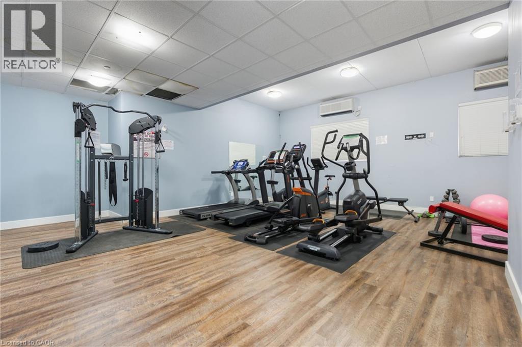 A well-equipped gym with a variety of exercise machines.