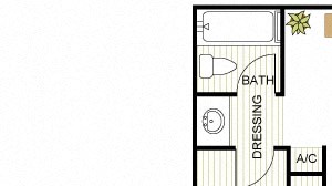 Plan A1 One Bed One Bath 525 Sq.ft. FloorPlan Plan A1 One Bed One Bath 525 Sq.ft. FloorPlan at Peppermill Apartments, CLEAR Property Management, Universal City, TX, 78148