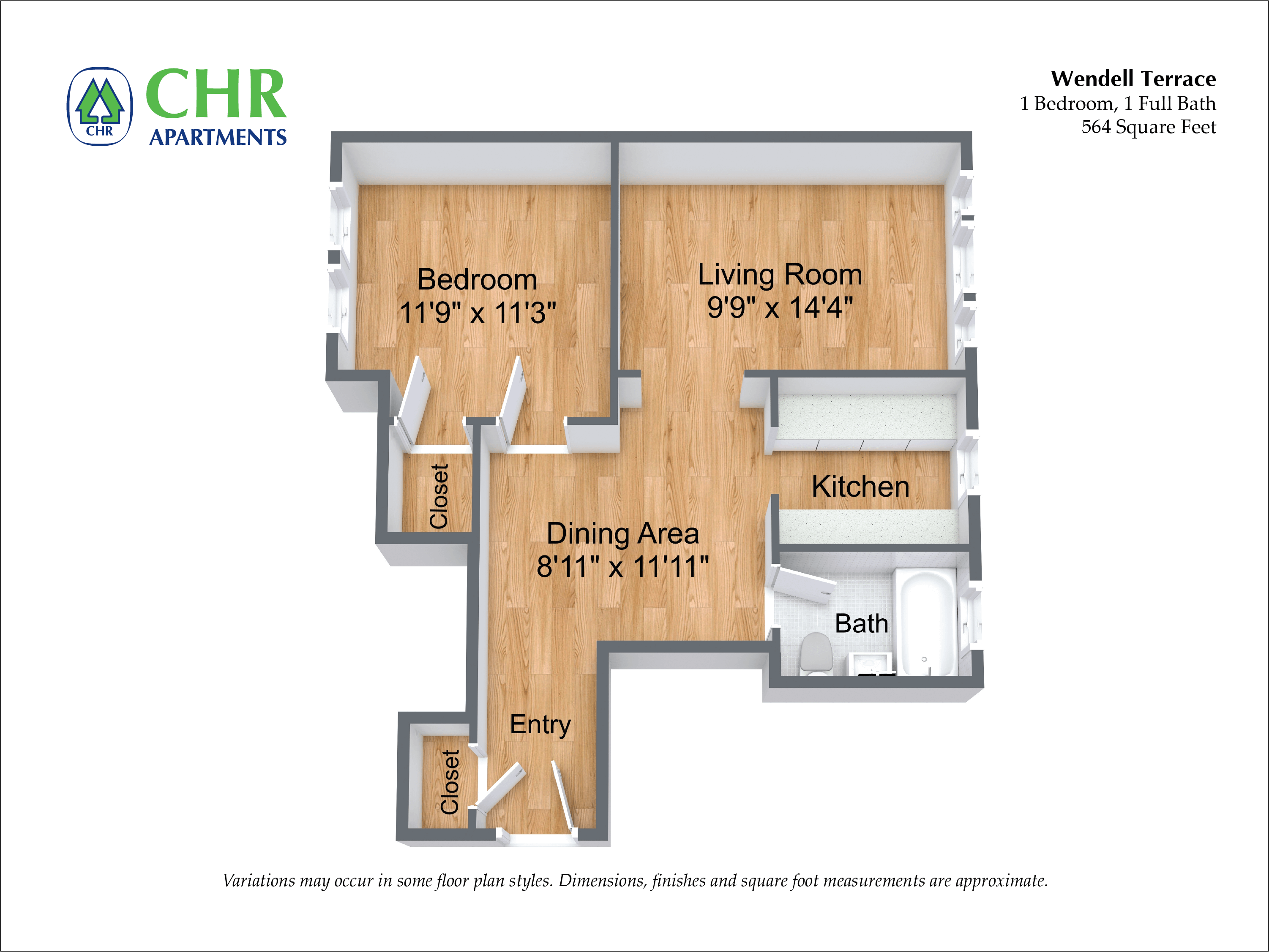 Wendell Terrace - 1 Bedroom