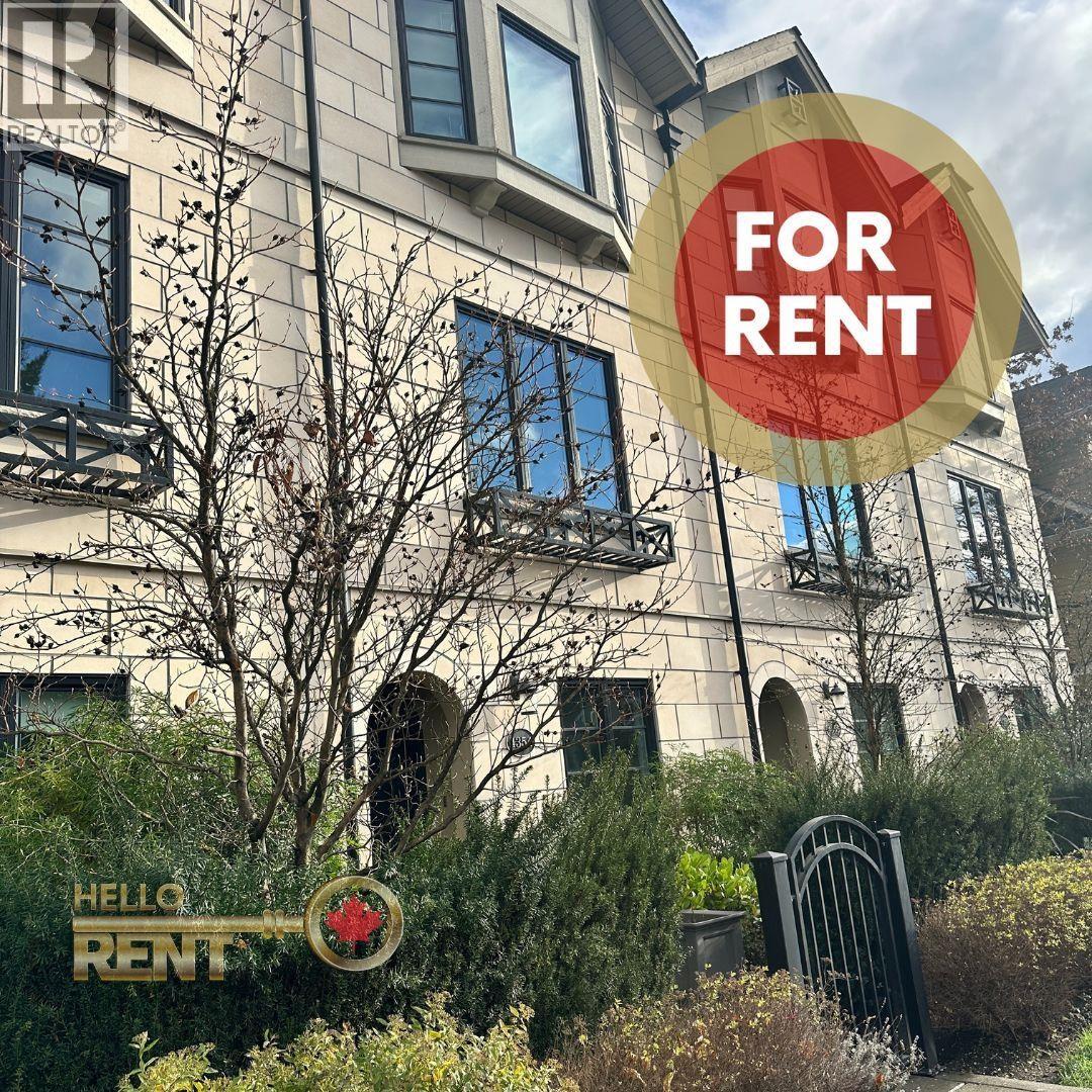 A building with a sign that says "FOR RENT" in the foreground.