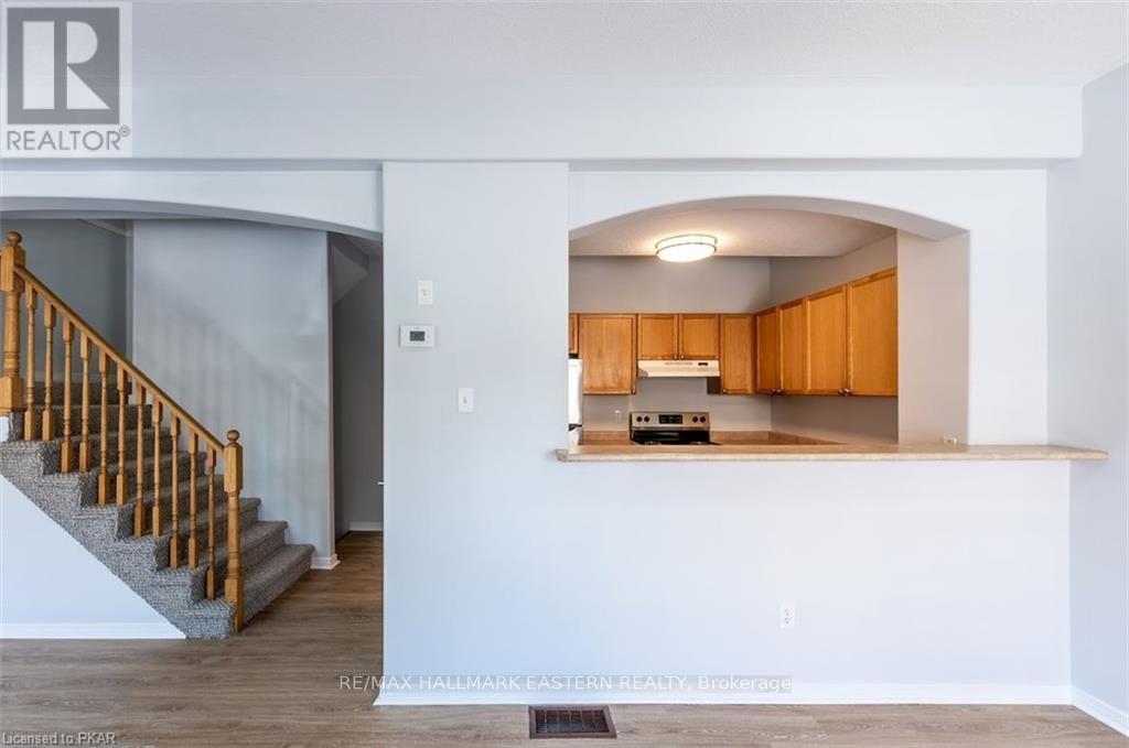A realtor photo of a home interior with a staircase.