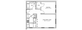 1 Bedroom (low income)