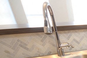 kitchen sink and cabinets