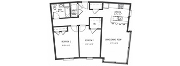 Floor Plan 2 Bedroom