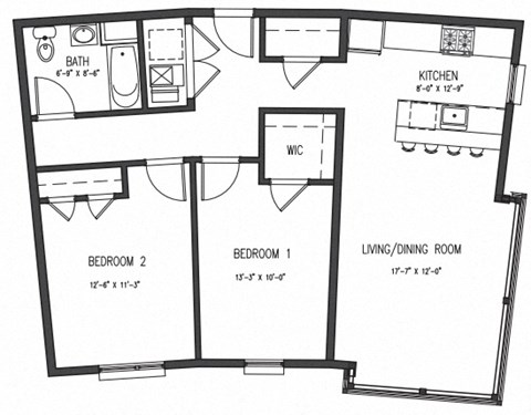 Floor Plan 2 Bedroom