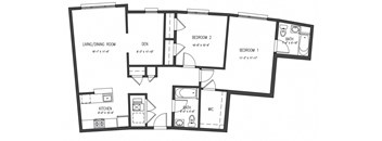 Floor Plan 2 Bedroom Den