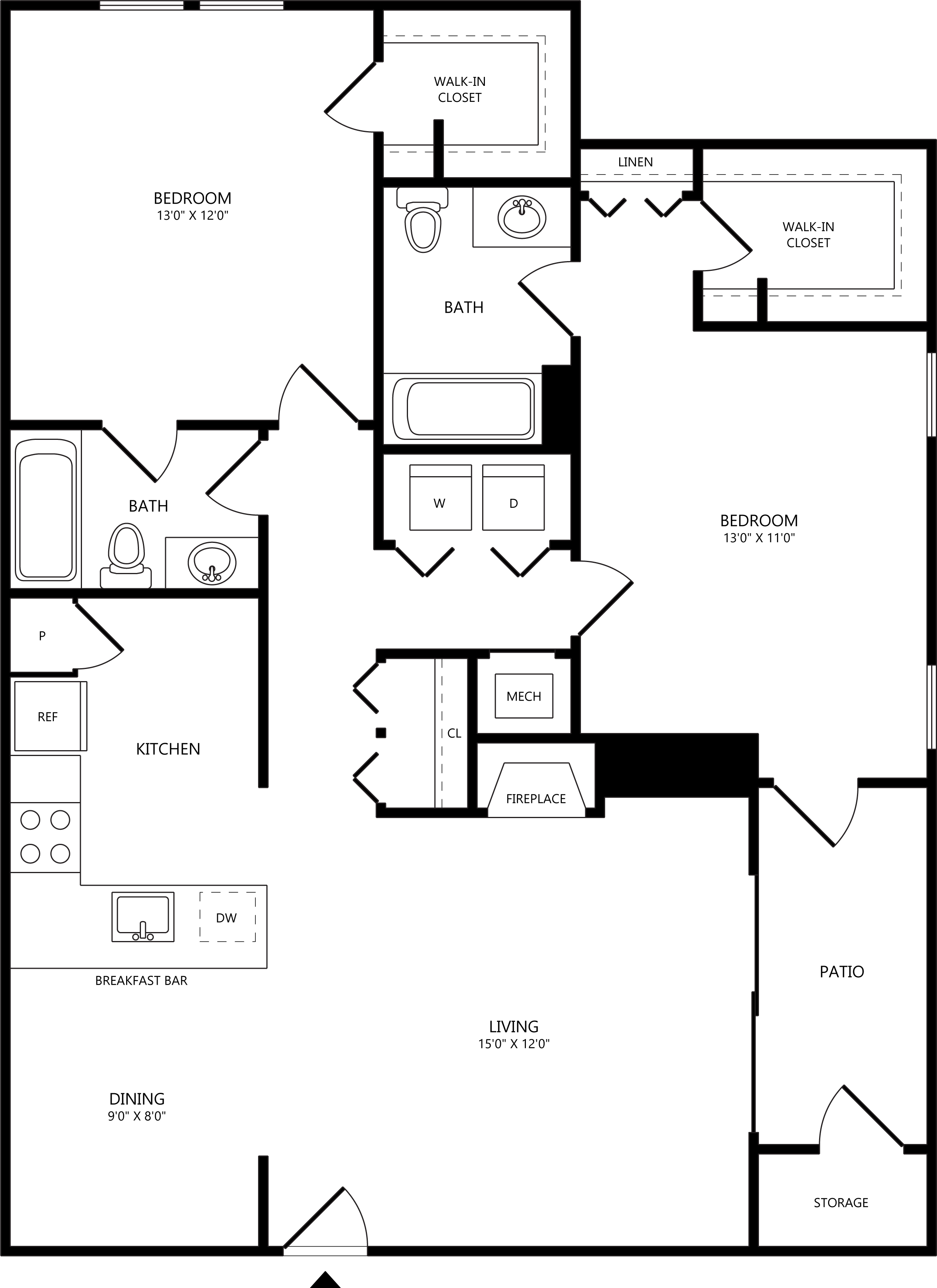 2 Bed/2 Bath-B2