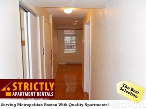 A hallway with a sign that says "Strictly Apartment Rentals" and "The Best Selection".