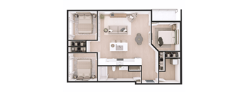 3 Bedrooms, 1 Bathroom