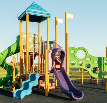 Playground with slides at Antelope Ridge, South Dakota
