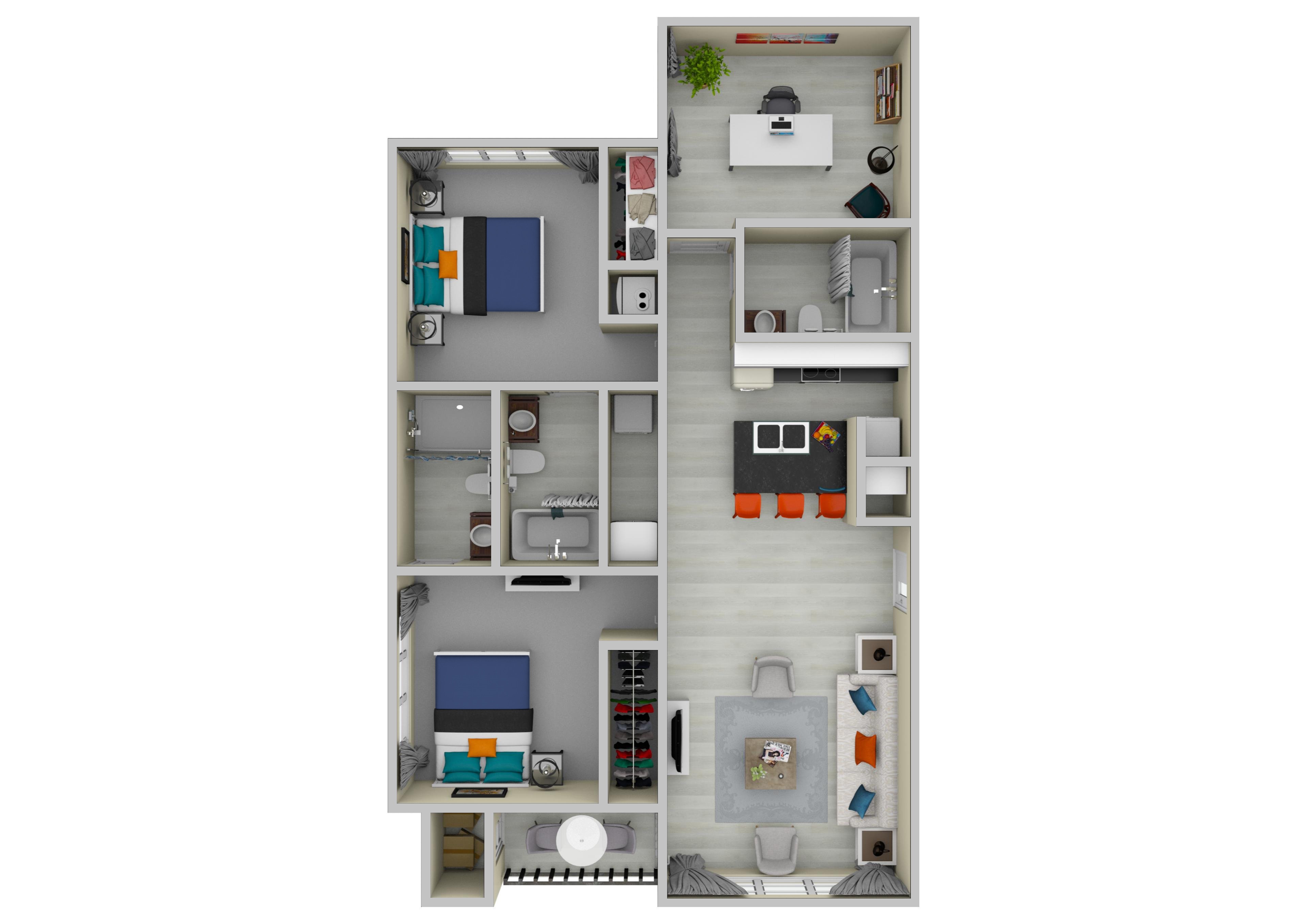 Pensacola Floor Plan at The Lory of Tallahassee, Tallahassee, FL, 32312