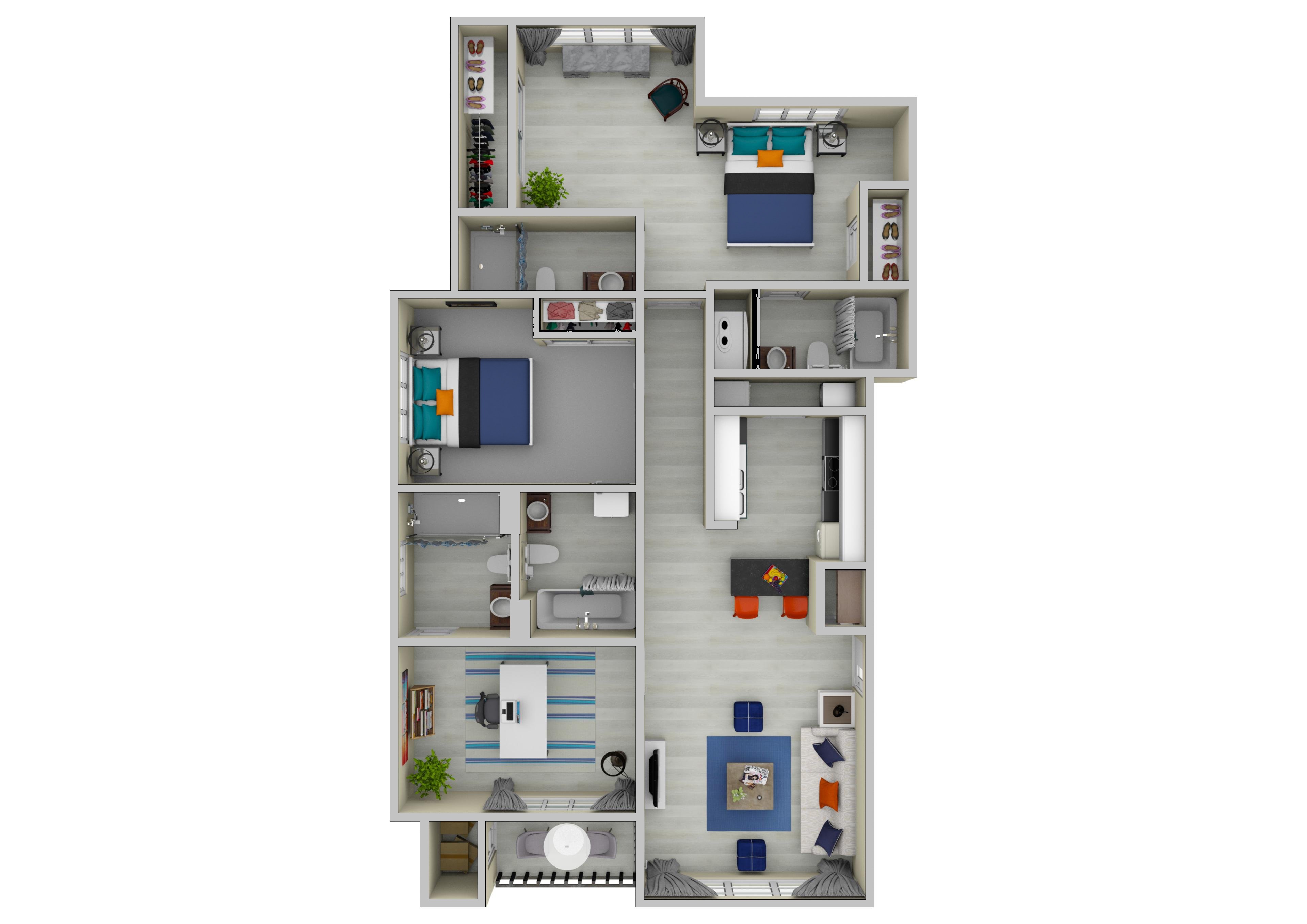 Tennessee Floor Plan at The Lory of Tallahassee, Tallahassee, 32312